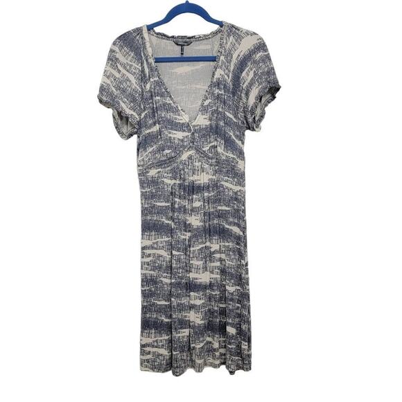 Daisy Fuentes Night Tide Print Dress Short Sleeve Day Dress Small 502 - Picture 1 of 10